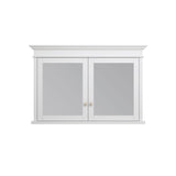 WELLFOR GRACE Solid Wood 48-in x 32-in Recessed Mount White Mirrored Soft Close Medicine Cabinet