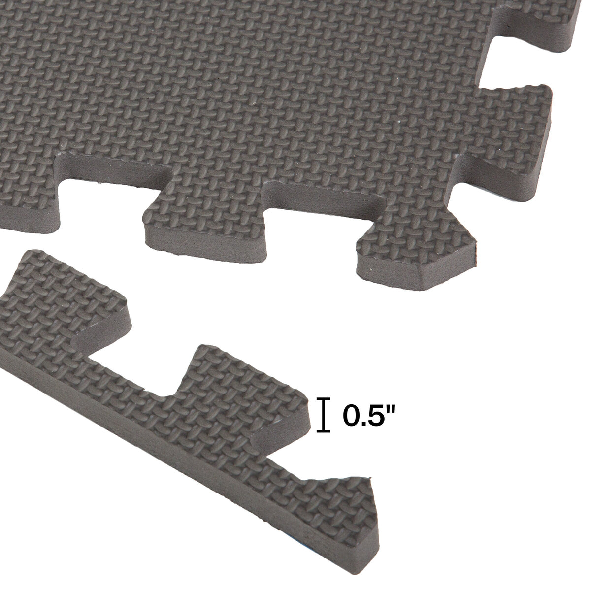 Stalwart 0.5-in W x 24-in L x 0.5-in T Interlocking Foam Gym Floor Tile (72-sq ft) (18-Pack)