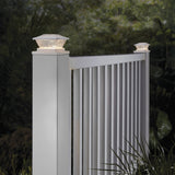 RELIABILT 4-in x 4-in 10-Lumen White Solar LED Outdoor Post Cap Light (5000 K)