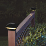 RELIABILT 4-in x 4-in 5-Lumen Black Solar LED Outdoor Post Cap Light (5000 K)