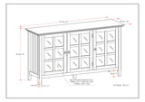 Simpli Home Acadian White Transitional Wood Media Cabinet