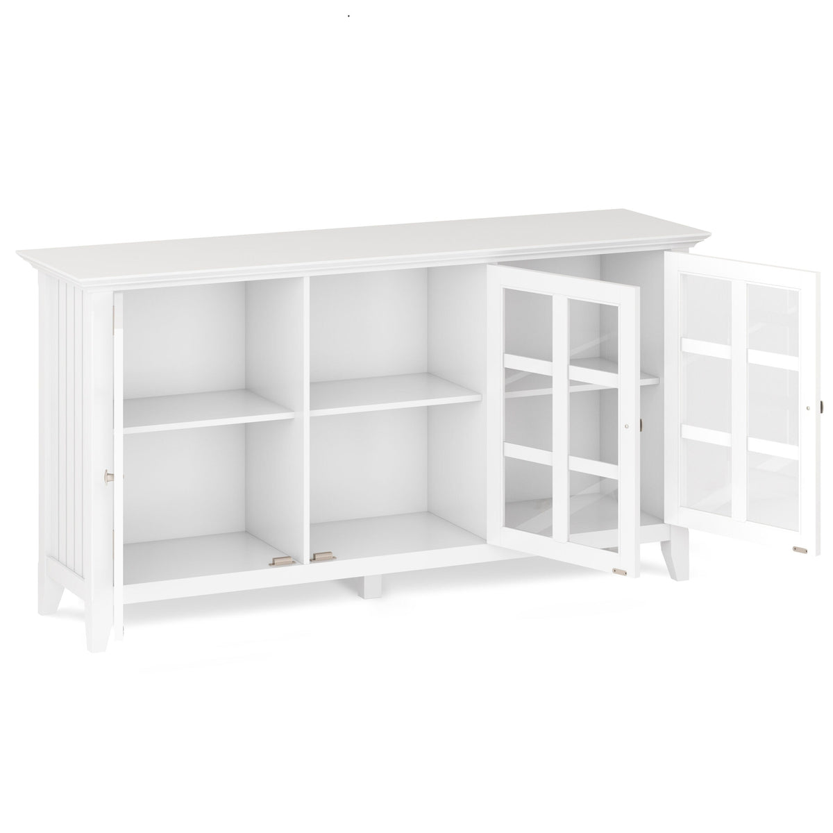 Simpli Home Acadian White Transitional Wood Media Cabinet