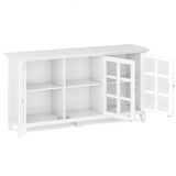 Simpli Home Acadian White Transitional Wood Media Cabinet