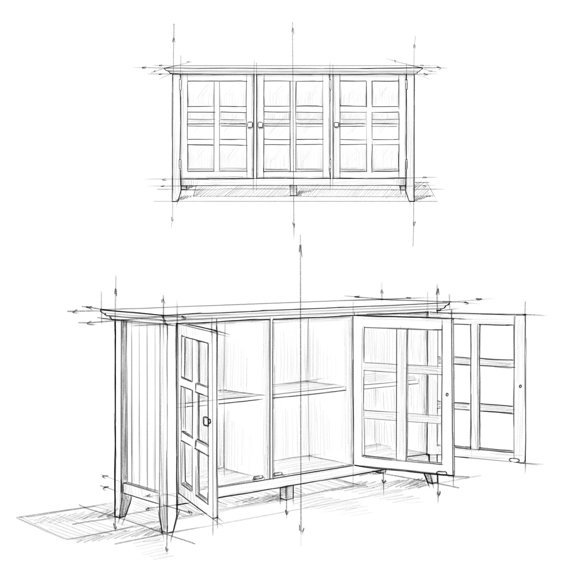 Simpli Home Acadian White Transitional Wood Media Cabinet