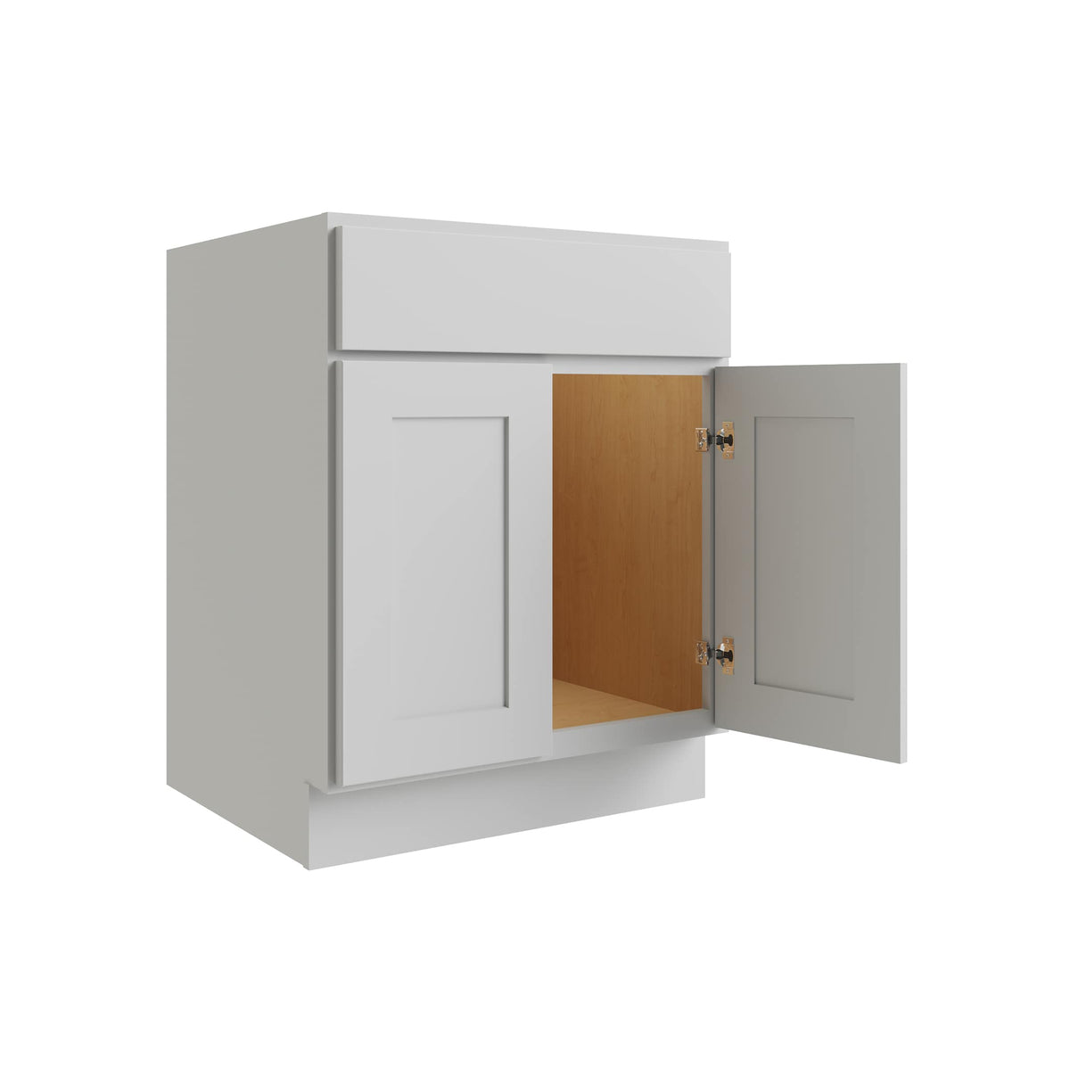 RELIABILT Parkstone 27-in W x 34.5-in H x 24-in D Grey Base Fully Assembled Plywood Cabinet (Flat Panel Shaker Door Style)