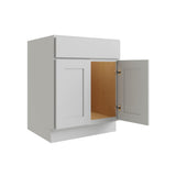 RELIABILT Parkstone 27-in W x 34.5-in H x 24-in D Grey Base Fully Assembled Plywood Cabinet (Flat Panel Shaker Door Style)