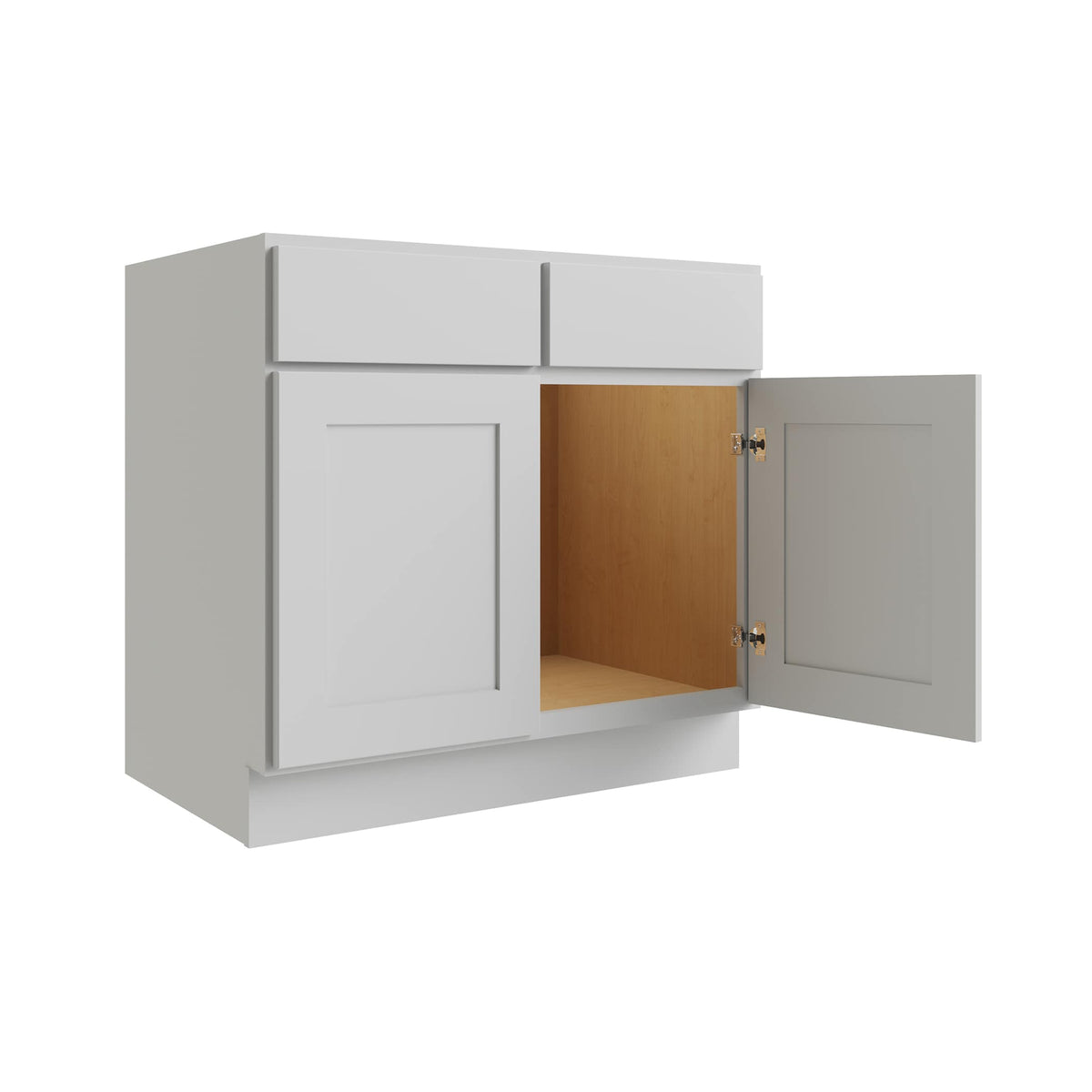 RELIABILT Parkstone 33-in W x 34.5-in H x 24-in D Grey Base Fully Assembled Plywood Cabinet (Flat Panel Shaker Door Style)