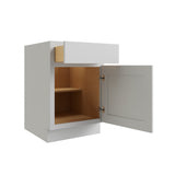 RELIABILT Parkstone 18-in W x 34.5-in H x 24-in D Grey 1-Drawer Base Fully Assembled Plywood Cabinet (Flat Panel Shaker Style)