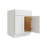 RELIABILT Parkstone 27-in W x 34.5-in H x 24-in D White Sink Base Fully Assembled Plywood Cabinet (Flat Panel Shaker Style)