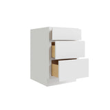RELIABILT Parkstone 24-in W x 34.5-in H x 24-in D White 3-Drawer Base Fully Assembled Plywood Cabinet (Flat Panel Style)