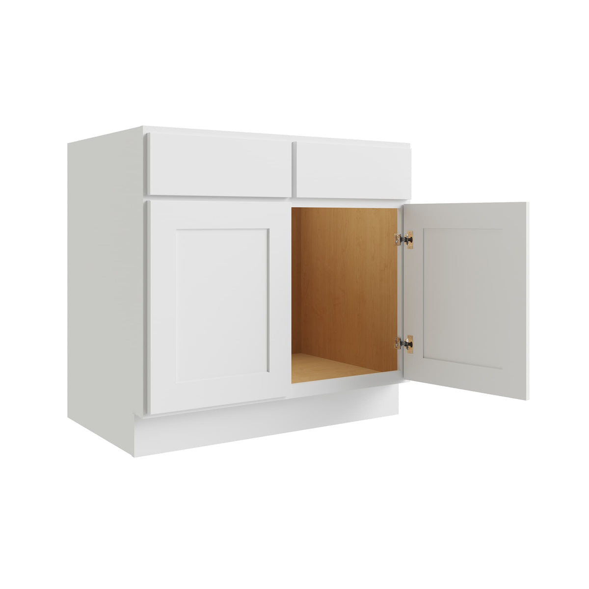 RELIABILT Parkstone 30-in W x 34.5-in H x 24-in D White Sink Base Fully Assembled Plywood Cabinet (Flat Panel Shaker Style)