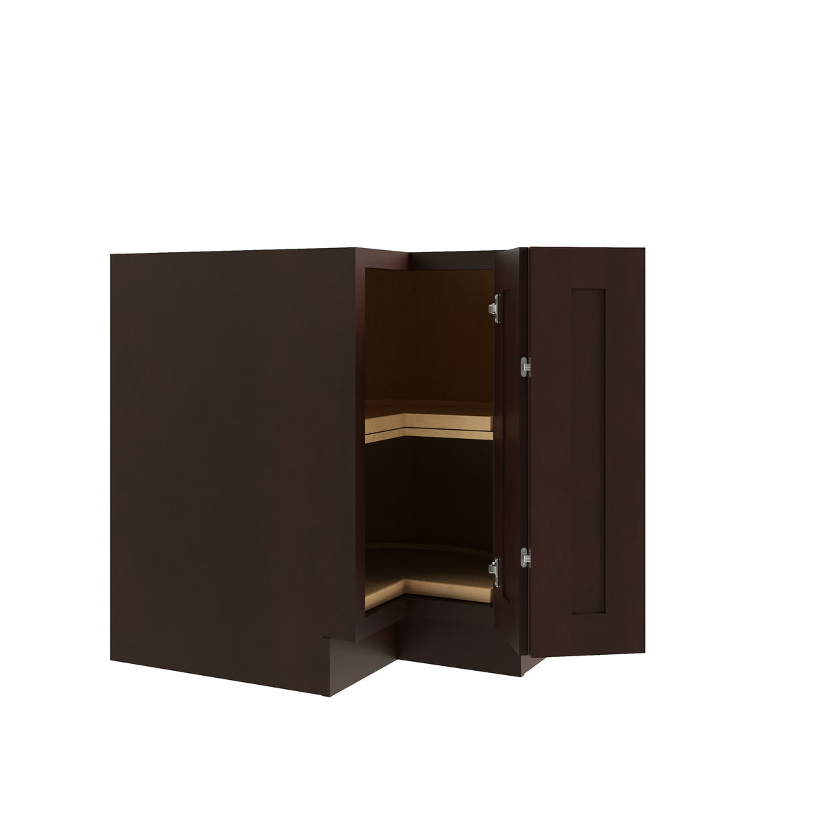 RELIABILT Parkstone 32-in W x 34.5-in H x 24-in D Espresso Lazy Susan Corner Base Fully Assembled Plywood Cabinet (Shaker Style)