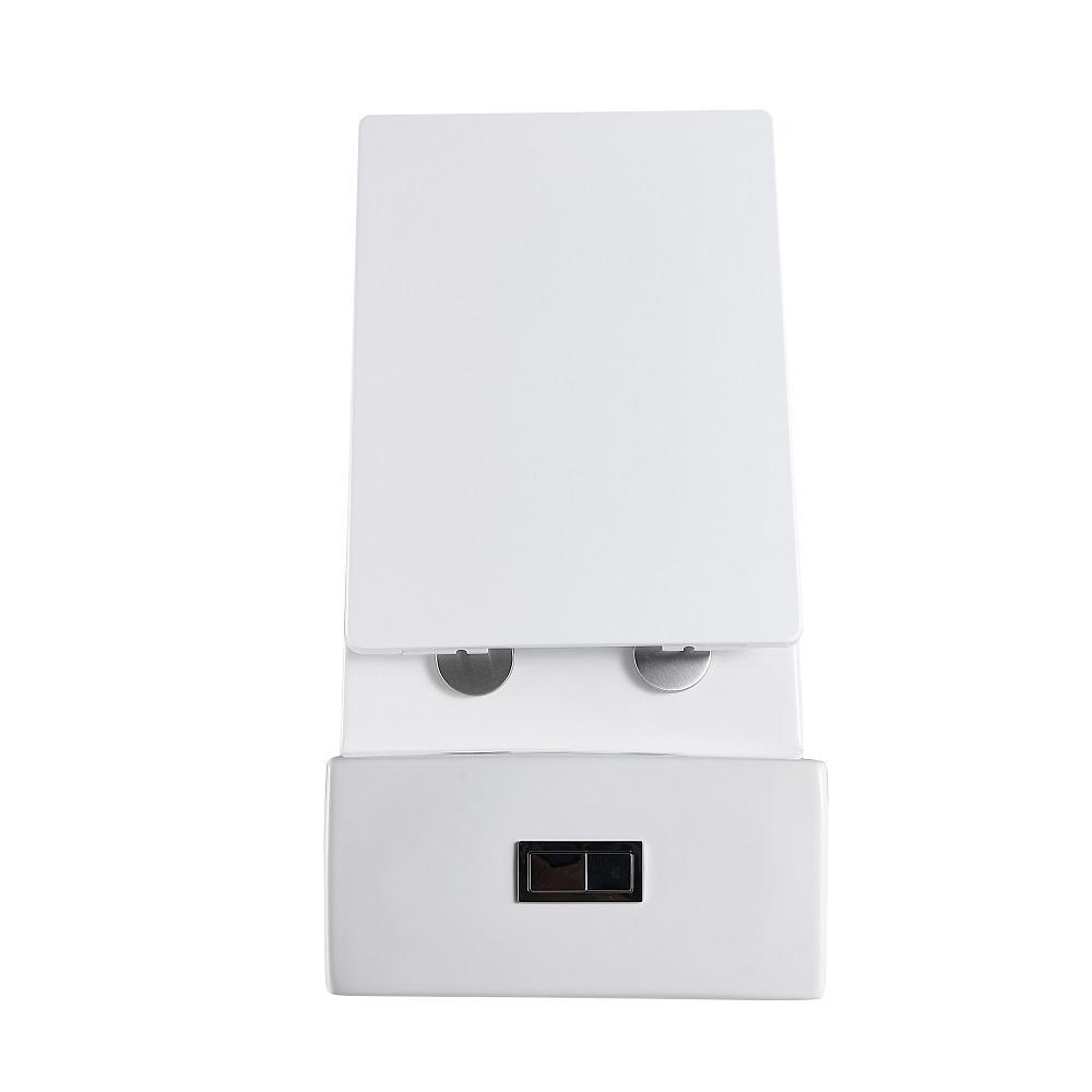 1-Piece 1.28 GPF Dual Flush High Efficiency Elongated Toilet in White, Seat Included - Super Arbor