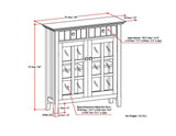 Simpli Home Acadian White Transitional Wood Media Cabinet