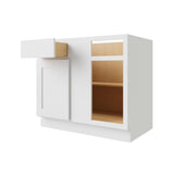 RELIABILT Parkstone 39-in W x 34.5-in H x 24-in D White Blind 1-Drawer Base Fully Assembled Plywood Cabinet (Flat Panel Shaker Style)