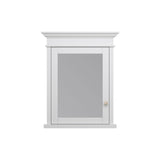 WELLFOR GRACE Solid Wood 26-in x 32-in Recessed Mount White Mirrored Soft Close Medicine Cabinet