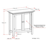 Simpli Home Redmond White Transitional Wood Media Cabinet