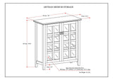 Simpli Home Artisan Black Transitional Wood Media Cabinet