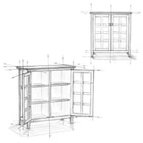 Simpli Home Artisan Black Transitional Wood Media Cabinet