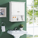 WELLFOR 23.5-in x 28-in x 7.5-in White Bathroom Wall Cabinet