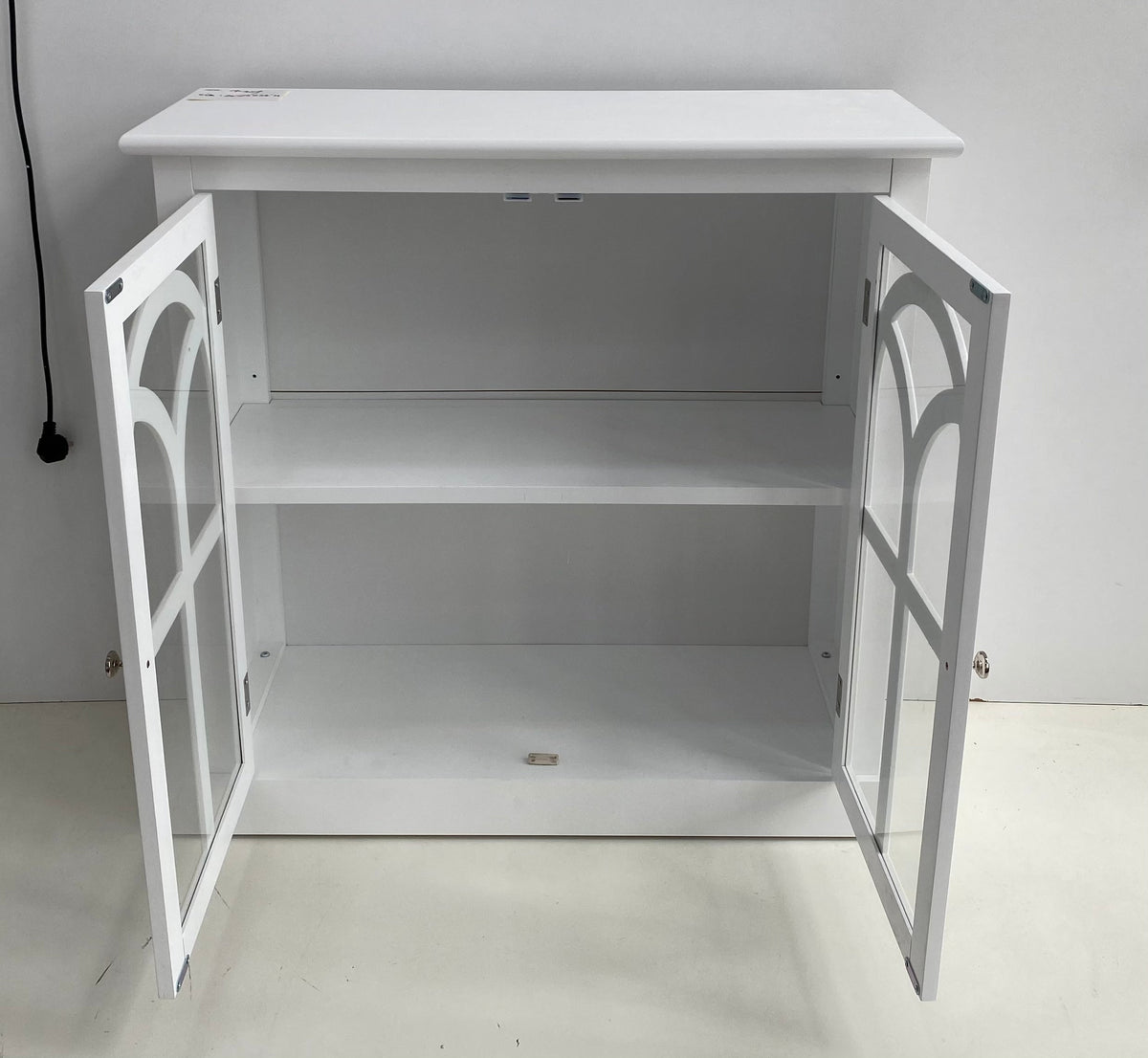 allen + roth 32-in W x 34-in H Wood Composite White Freestanding Utility Storage Cabinet
