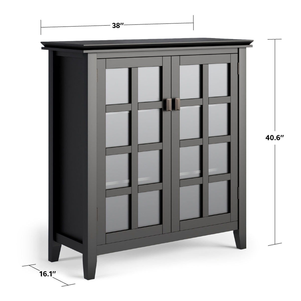 Simpli Home Artisan Black Transitional Wood Media Cabinet