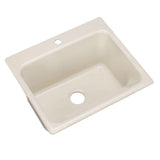 Kensington Drop-In Acrylic 25 in. 1-Hole Single Bowl Utility Sink in White - Super Arbor