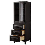 Daria 24 in. W x 71-1/4 in. H x 20 in. D Bathroom Linen Storage Tower Cabinet in Dark Espresso - Super Arbor