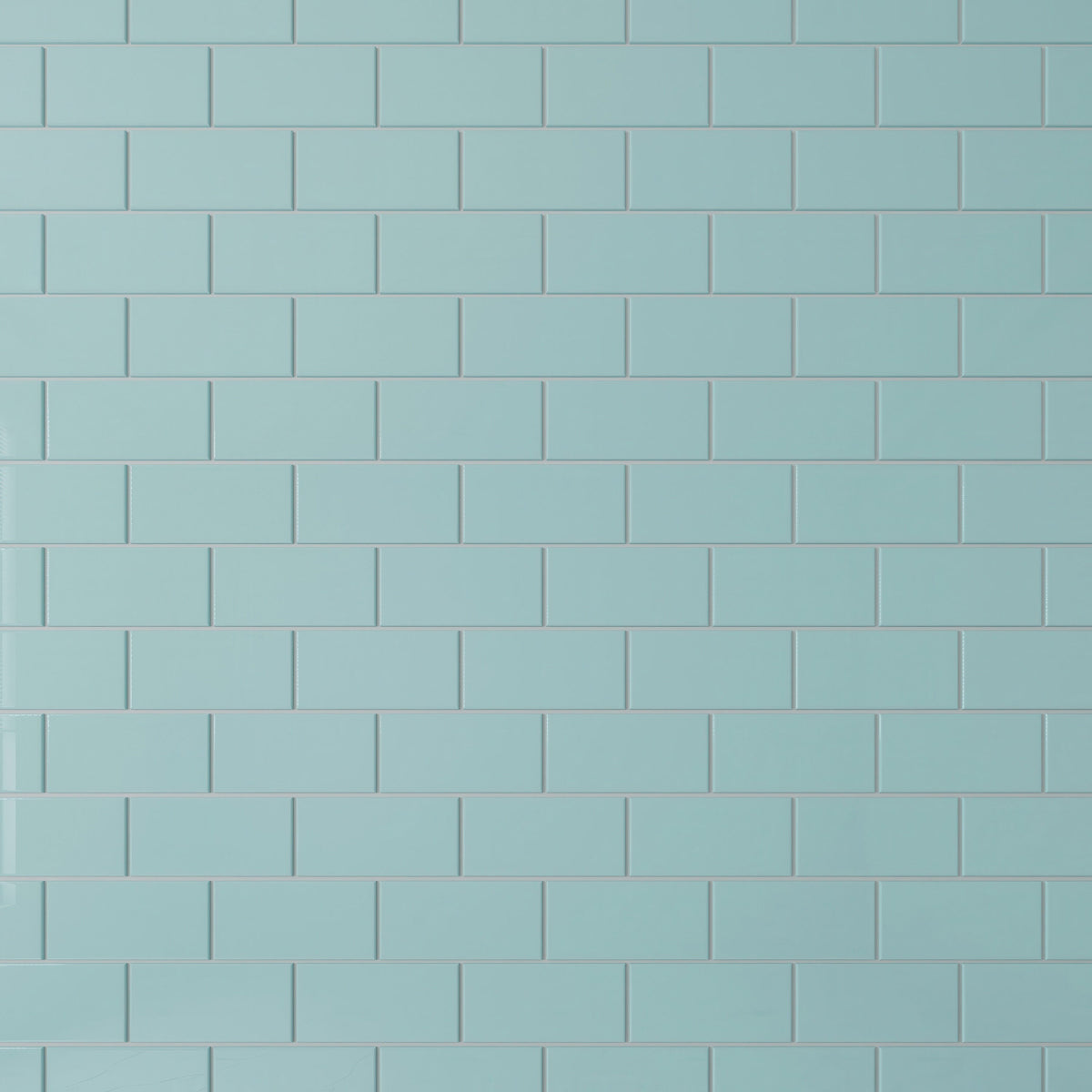 Giorbello Classic Premium Baby Blue 3-in x 6-in Glossy Glass Subway Wall Tile (5-sq. ft/ Carton)