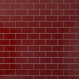 Giorbello Classic Premium Ruby Red 3-in x 6-in Glossy Glass Subway Wall Tile (5-sq. ft/ Carton)