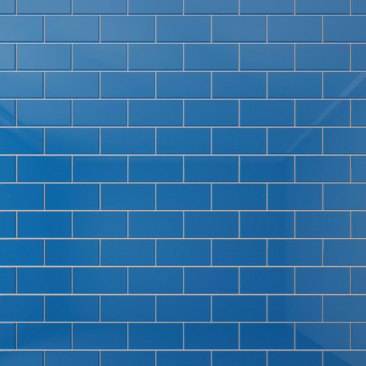 Giorbello Classic Premium Blue 3-in x 6-in Glossy Glass Subway Wall Tile (5-sq. ft/ Carton)