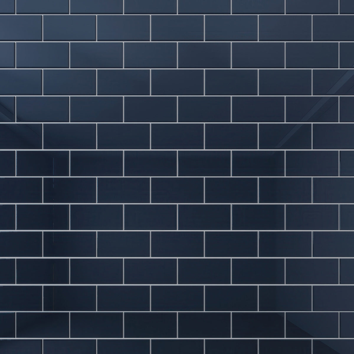 Giorbello Classic Premium Midnight Blue 3-in x 6-in Glossy Glass Subway Wall Tile (5-sq. ft/ Carton)
