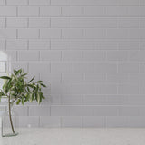 Giorbello Classic Premium Lavender Gray 3-in x 6-in Glossy Glass Subway Wall Tile (5-sq. ft/ Carton)