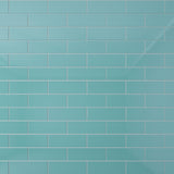Giorbello Classic Premium Teal 4-in x 12-in Glossy Glass Subway Wall Tile (5-sq. ft/ Carton)