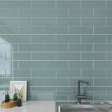 Giorbello Classic Premium Slate 4-in x 12-in Glossy Glass Subway Wall Tile (5-sq. ft/ Carton)