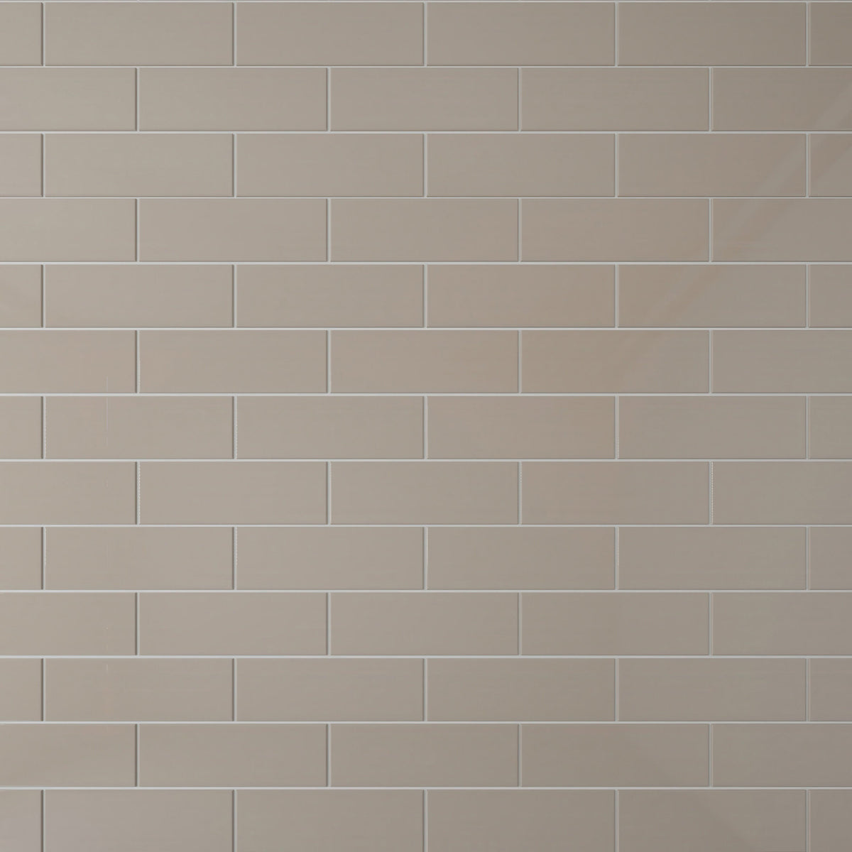 Giorbello Classic Premium Light Taupe 4-in x 12-in Glossy Glass Subway Wall Tile (5-sq. ft/ Carton)