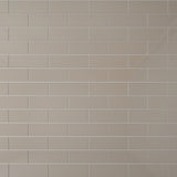 Giorbello Classic Premium Light Taupe 4-in x 12-in Glossy Glass Subway Wall Tile (5-sq. ft/ Carton)