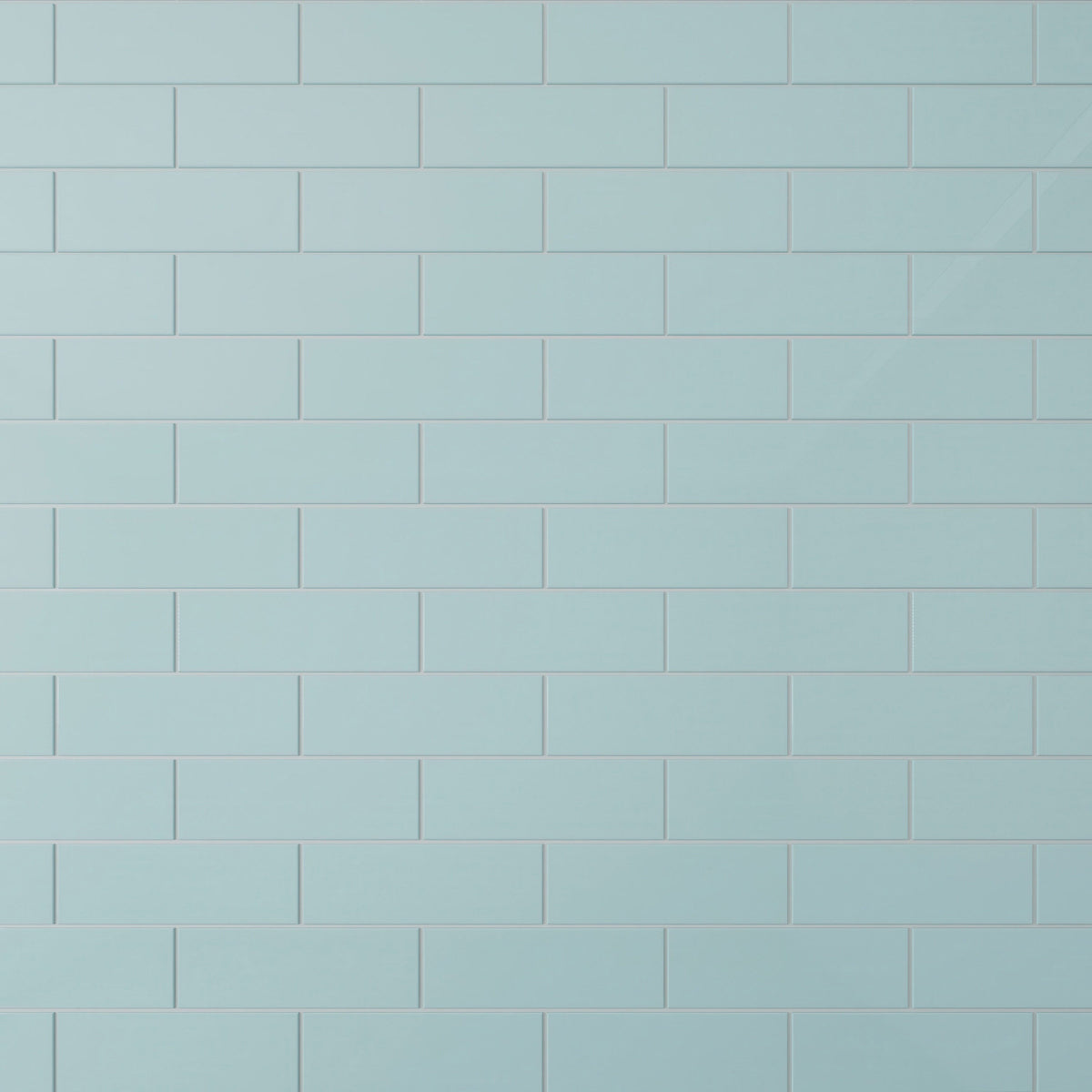 Giorbello Classic Premium Baby Blue 4-in x 12-in Glossy Glass Subway Wall Tile (5-sq. ft/ Carton)