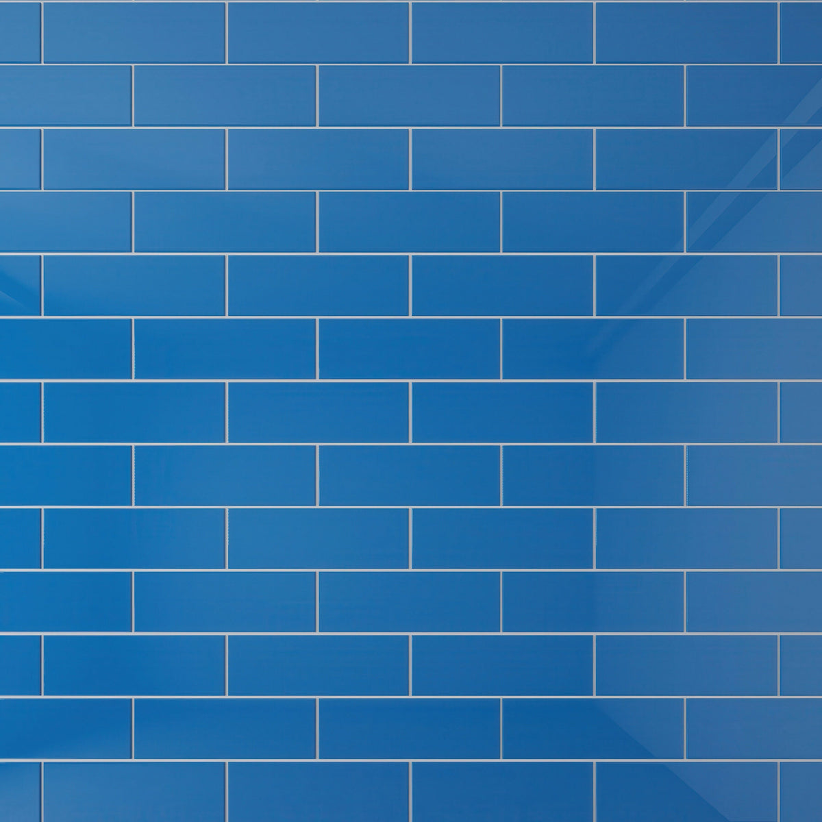 Giorbello Classic Premium Mediterranean Blue 4-in x 12-in Glossy Glass Subway Wall Tile (5-sq. ft/ Carton)