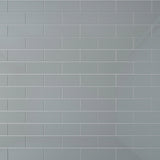 Giorbello Classic Premium True Gray 4-in x 12-in Glossy Glass Subway Wall Tile (5-sq. ft/ Carton)