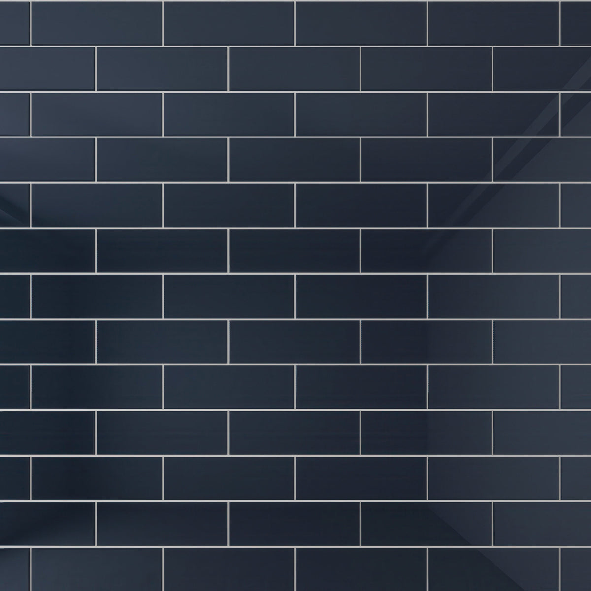 Giorbello Classic Premium Midnight Blue 4-in x 12-in Glossy Glass Subway Wall Tile (5-sq. ft/ Carton)