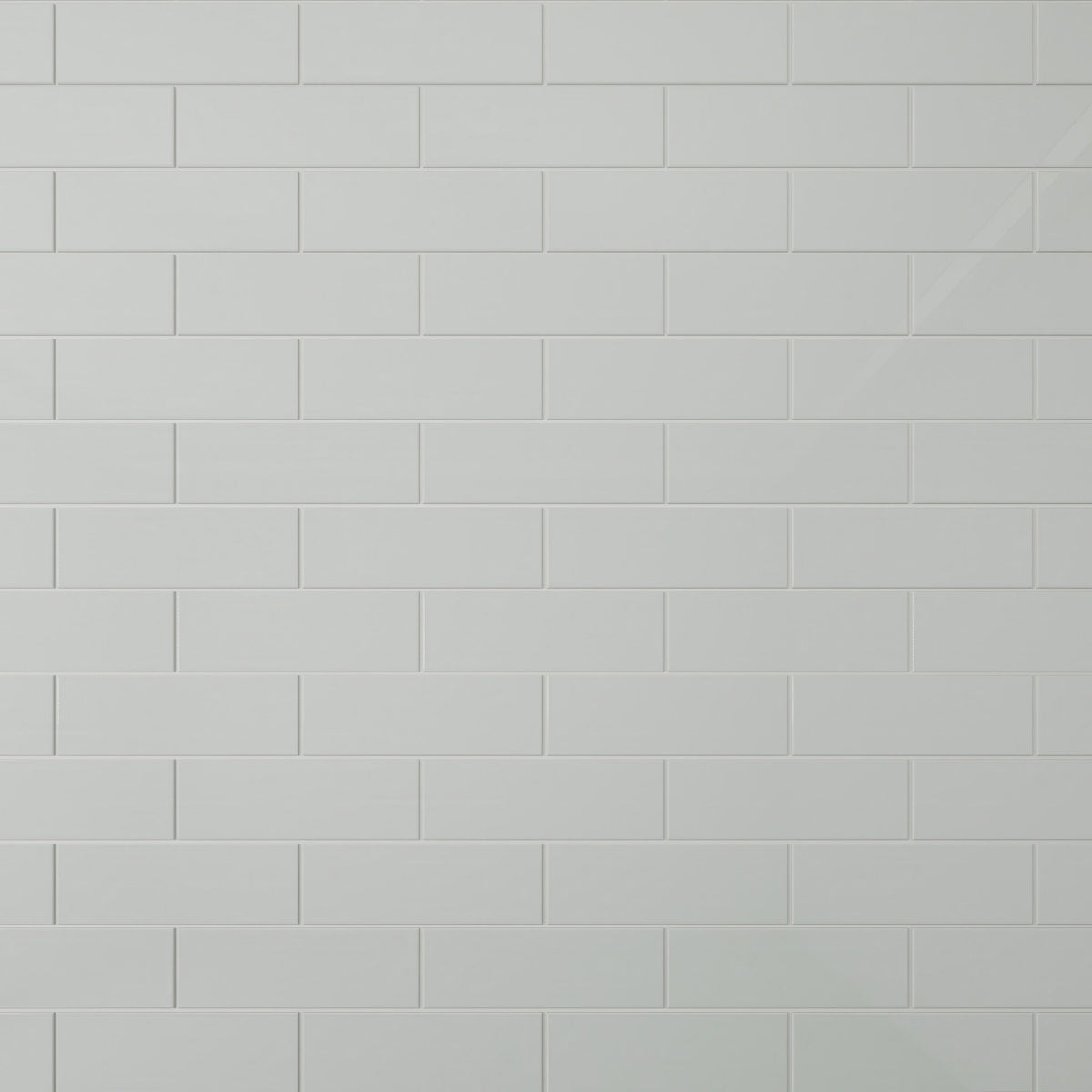 Giorbello Classic Premium Light Gray 4-in x 12-in Glossy Glass Subway Wall Tile (5-sq. ft/ Carton)
