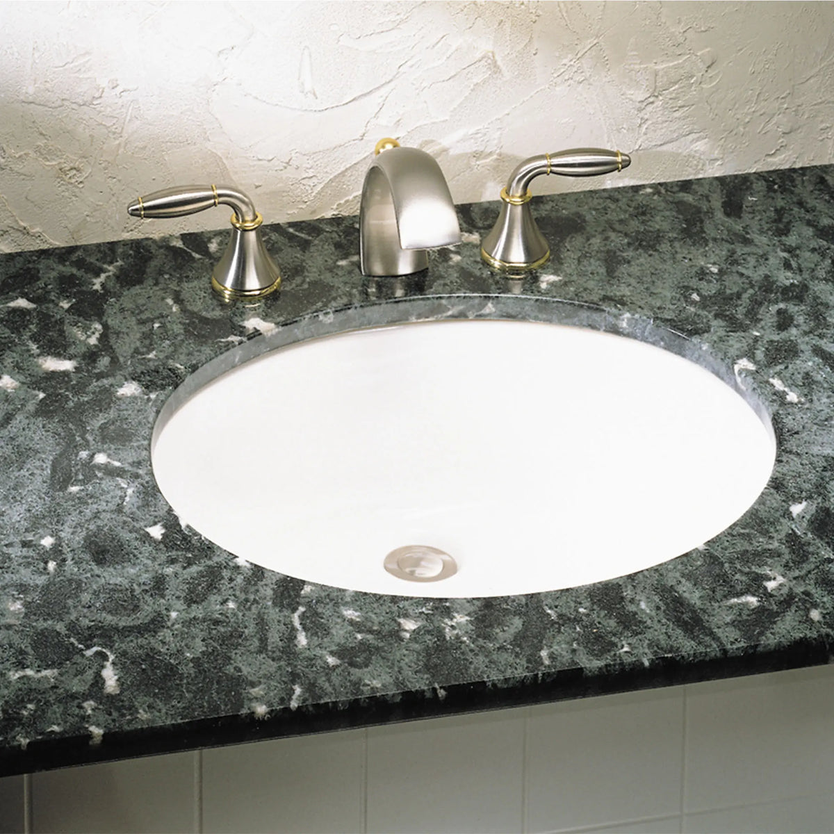 American Standard Ovalyn Front Overflow Undercounter Bathroom Sink with Glazed Underside in White