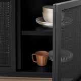 Safavieh Zadie Black Coastal Mdf Media Cabinet