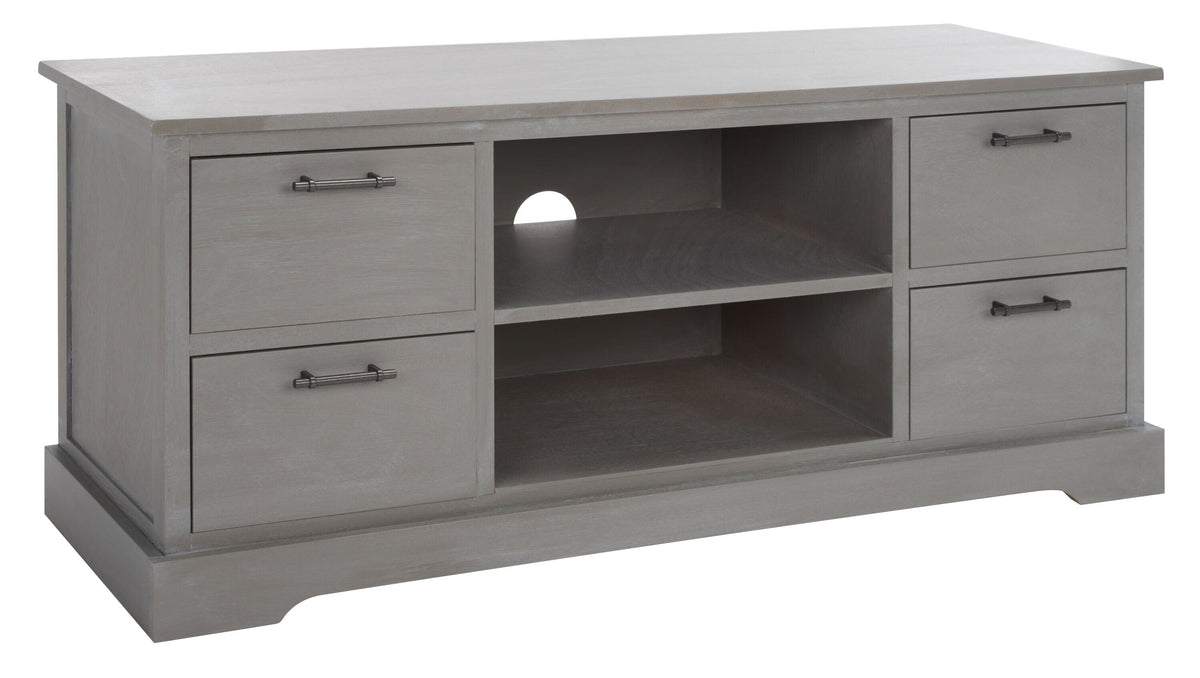 Safavieh Filbert White Washed Grey Traditional Mdf Media Cabinet