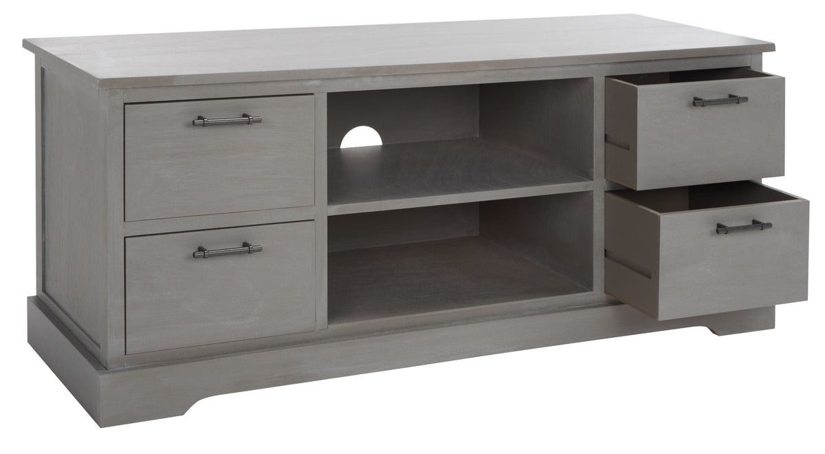 Safavieh Filbert White Washed Grey Traditional Mdf Media Cabinet