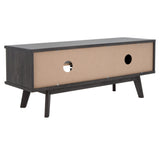 Safavieh Aurelio Distressed Black Casual Mdf Media Cabinet