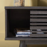 Safavieh Esma Distressed Black Casual Mdf Media Cabinet