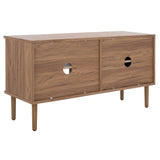 Safavieh Claude Oak Coastal Mdf Media Cabinet