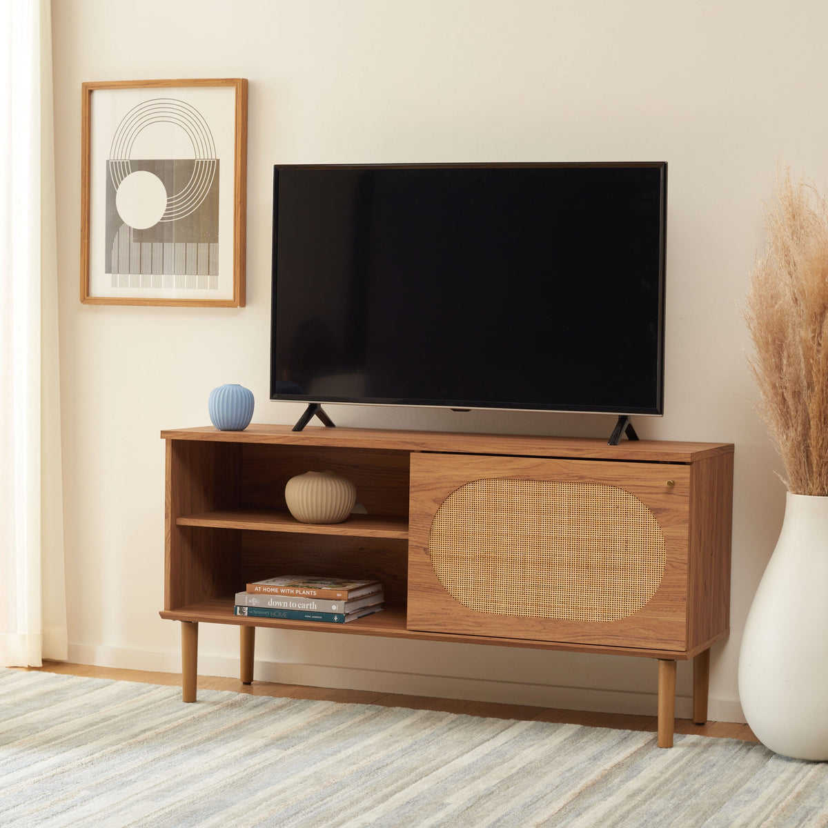 Safavieh Claude Oak Coastal Mdf Media Cabinet